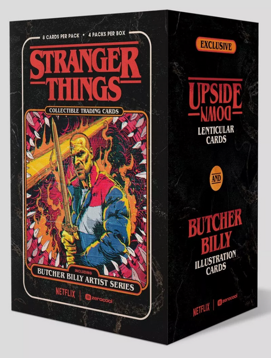 P -2022 Stranger Things x Zerocool Trading Cards Butcher Billy Sealed Blaster Box