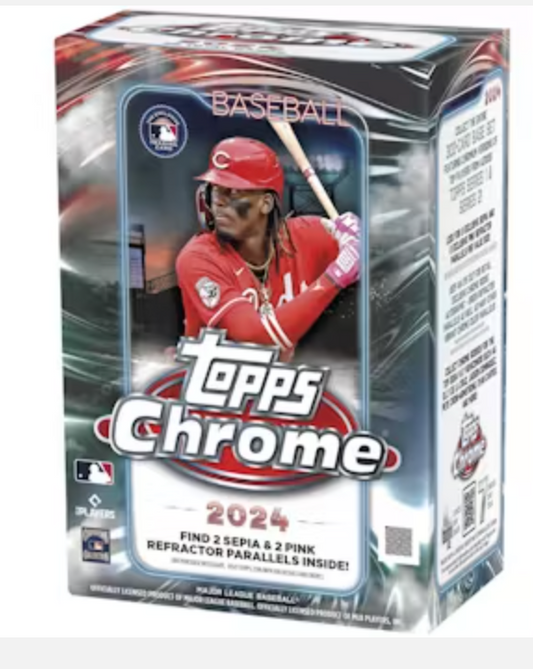 P -2024 Topps Chrome Baseball 7-Pack Blaster Box