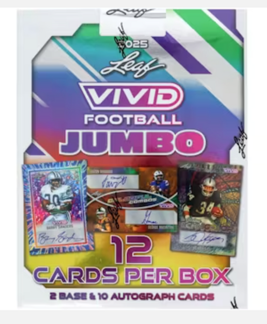 P -2025 Leaf Football Jumbo box (10 autos)