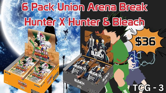 TCG -3  Union Arena "Hunter X Hunter & Bleach (6 packs)